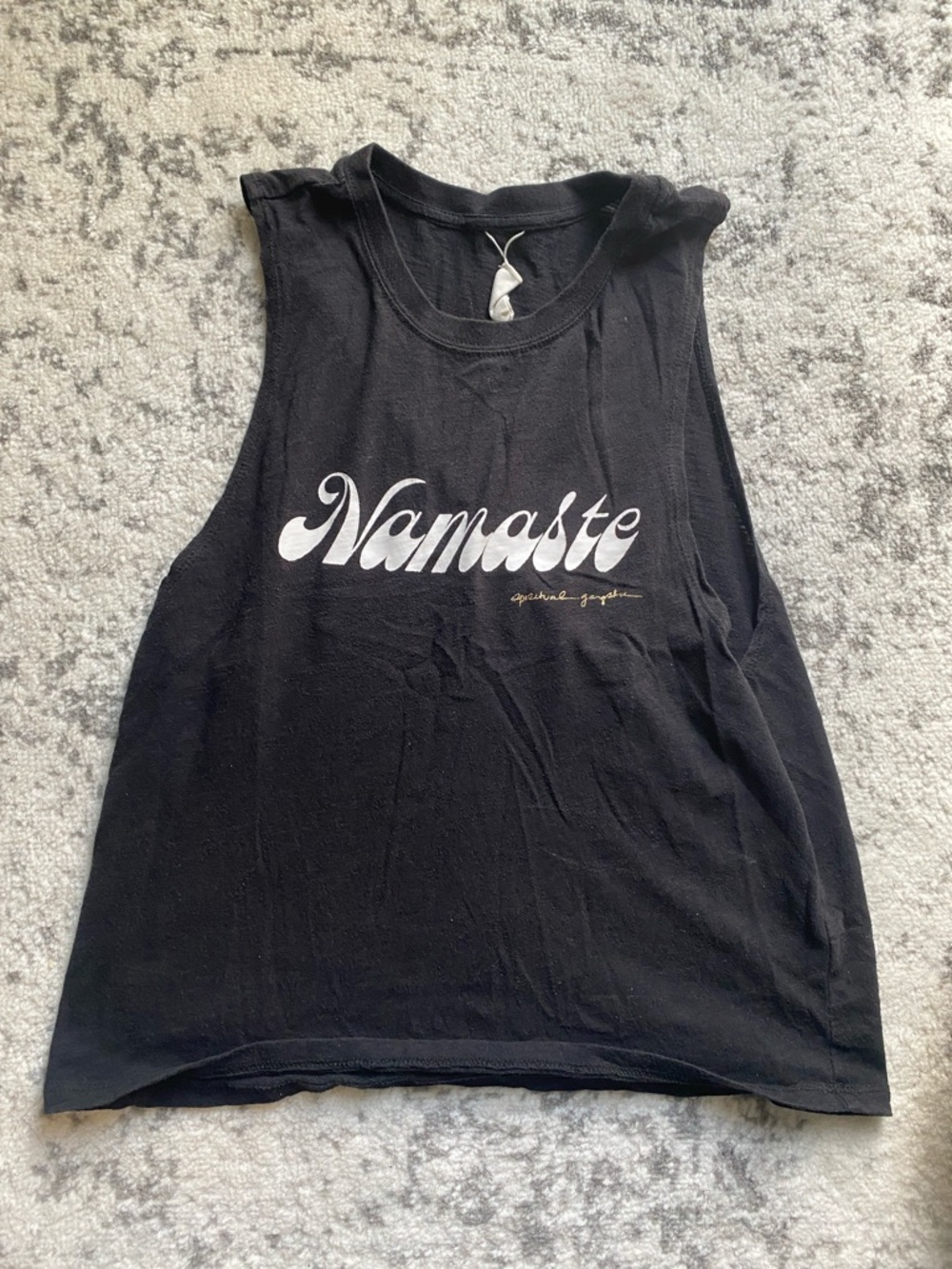 Spiritual Gangster Black 'Namaste' Graphic Muscle Tank